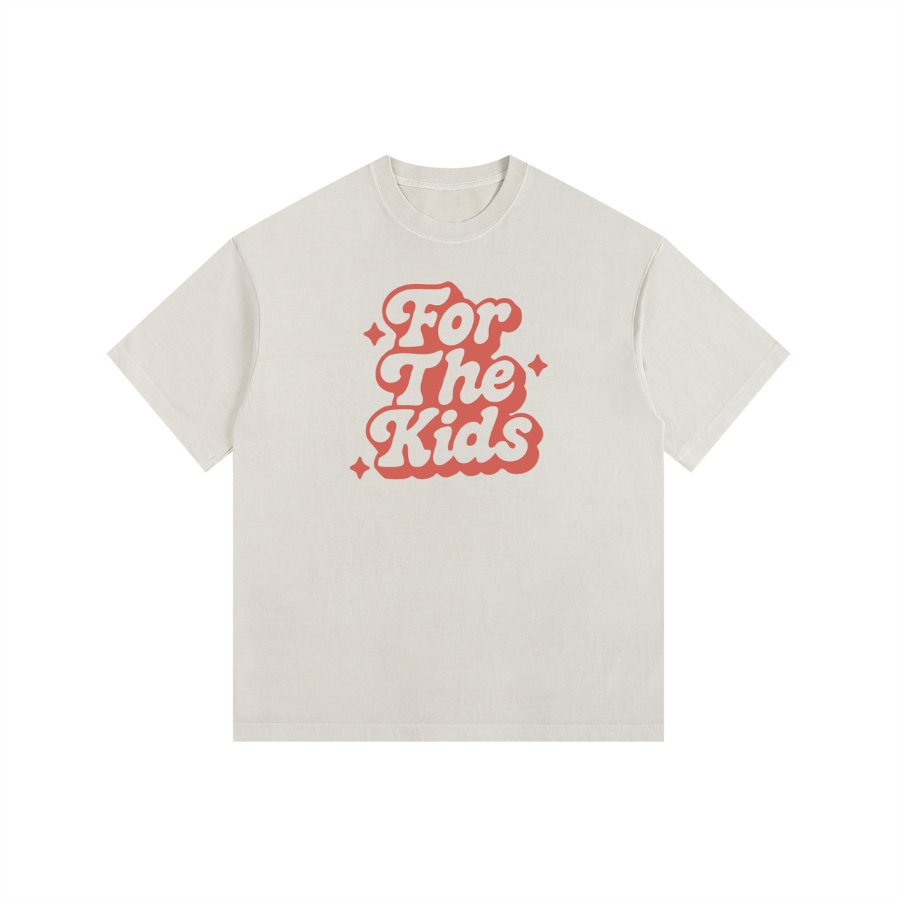 FOR THE KIDS T4T 2025 OVERSIZED WASHED TEE SHIRT - RED