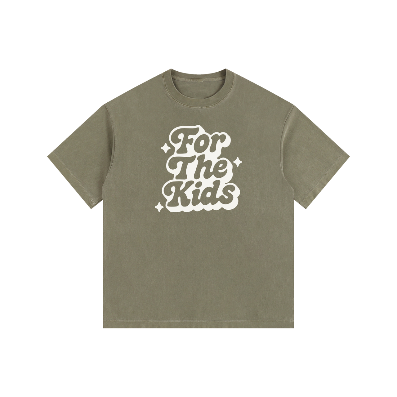 FOR THE KIDS OVERSIZED WASHED TEE SHIRT - WHITE