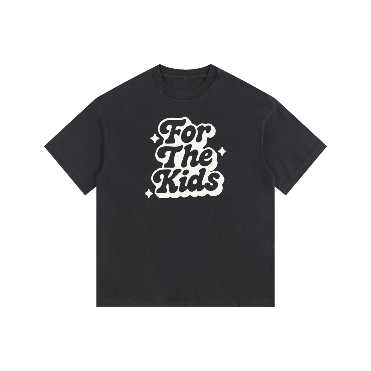 FOR THE KIDS OVERSIZED WASHED TEE SHIRT - WHITE