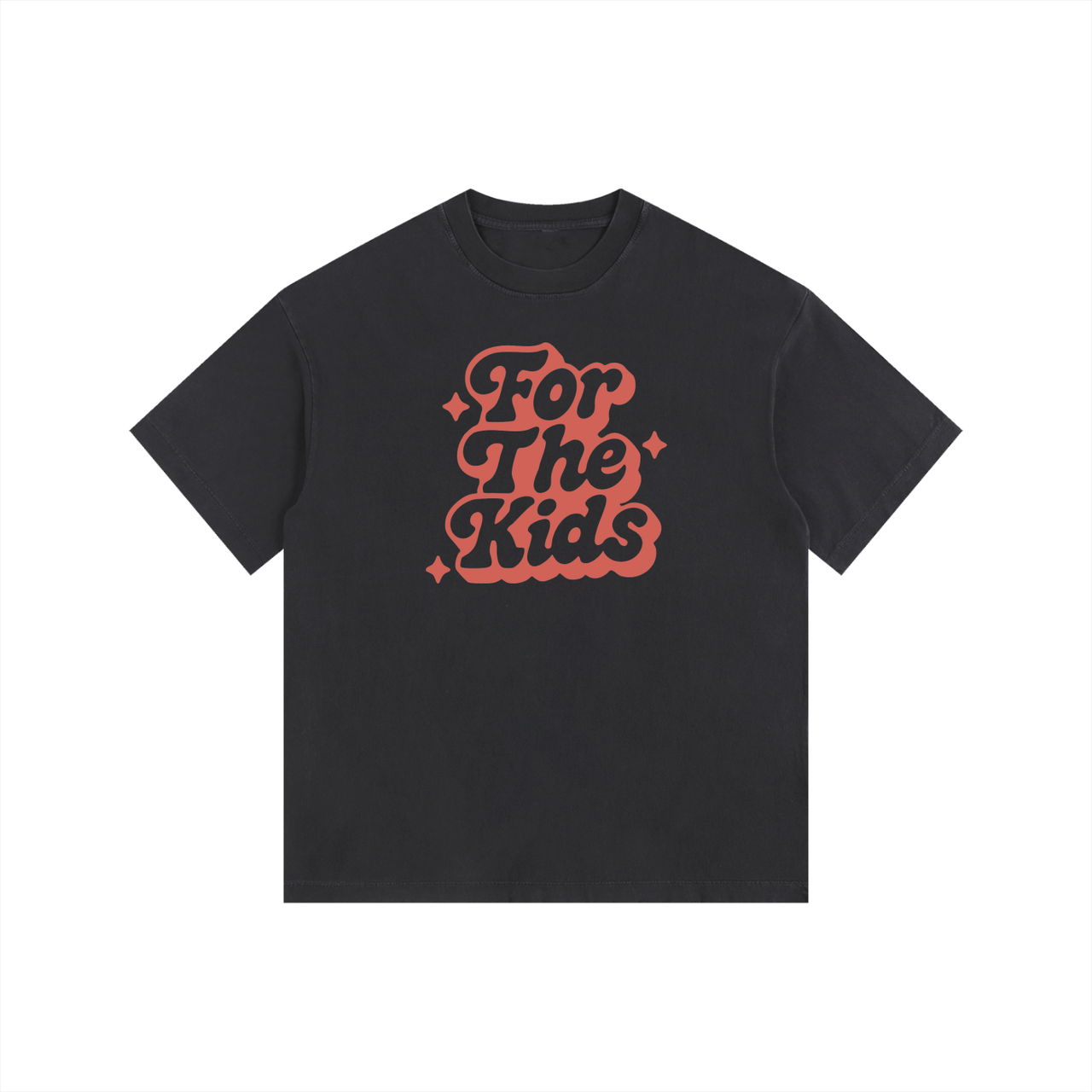 FOR THE KIDS T4T 2025 OVERSIZED WASHED TEE SHIRT - RED